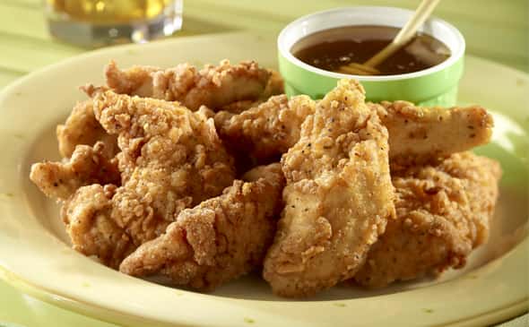 Spicy Chicken Tenders with Honey